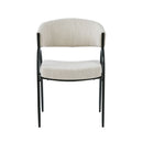 Contemporary Upholstered Dining Chairs With Metal Legs (Set of 2)