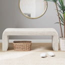 Modern Contemporary Waterfall Bench - Cream