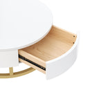Modern Round Lift-Top Nesting Coffee Tables With 2 Drawers