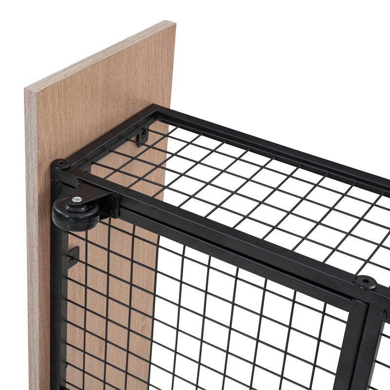 Triple Bunk Bed With Drawers, Multi-Functional Frame With Desks And Shelves In The Middle