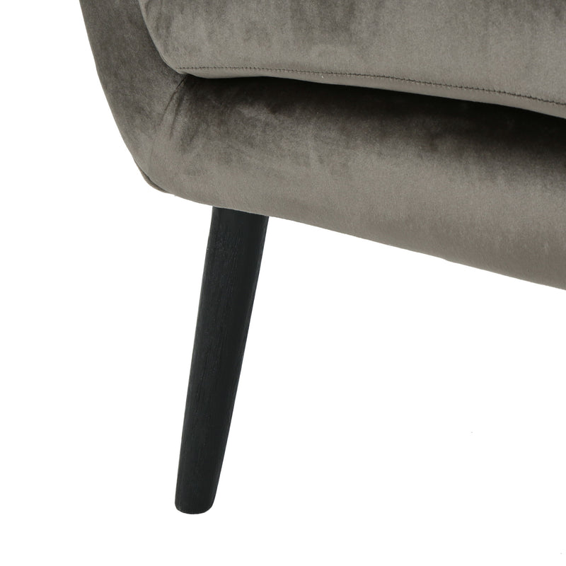Alyssa - Mid Century Upholstered Arm Chair With Wingback Design