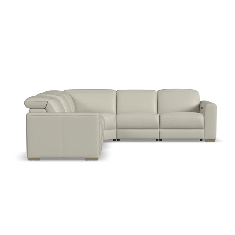 Aurora 6pc Power Reclining Leather Sectional