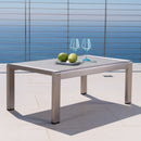 Outdoor Coffee Table Aluminum And Glass