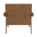 Zoey - Accent Chair - Chocolate Suede & Oak