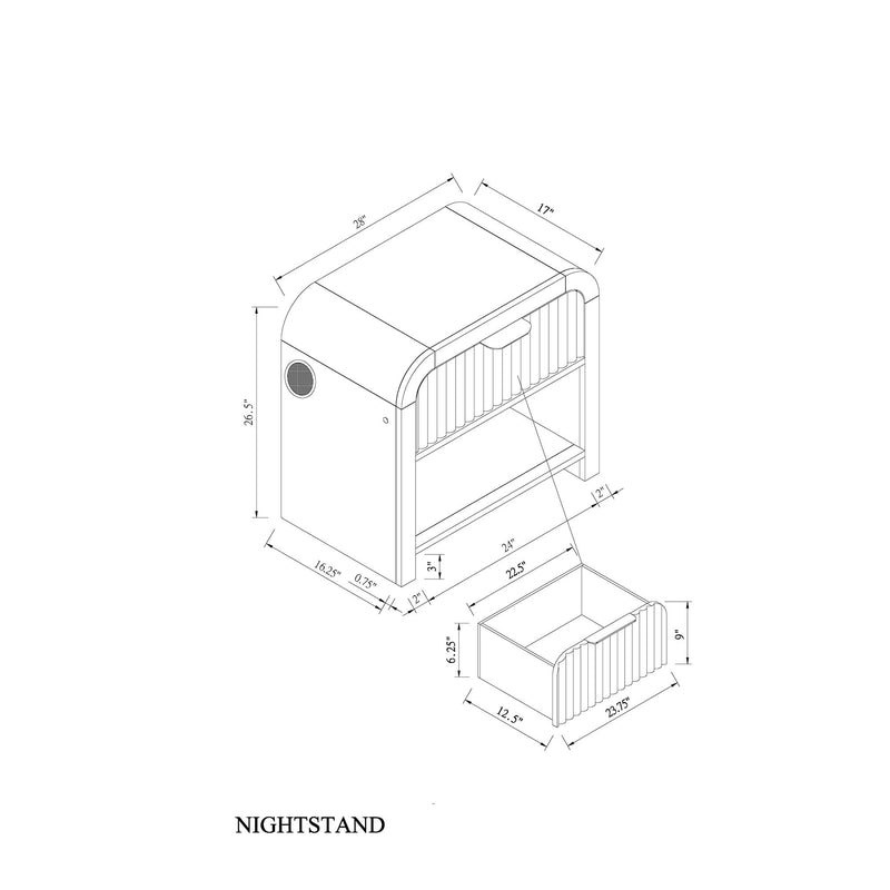 Beverly - 5 Piece Bedroom Set With Fluted Detailing