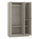 3 Door Shutter Wardrobe With Shelves