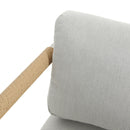 Oriana - Aluminum Outdoor Patio Armchair With Thick Cushions - Light Gray