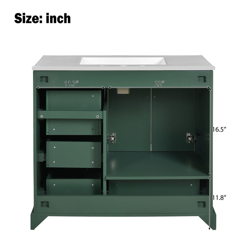 Traditional Bathroom Vanity With Soft Close Doors And Drawers