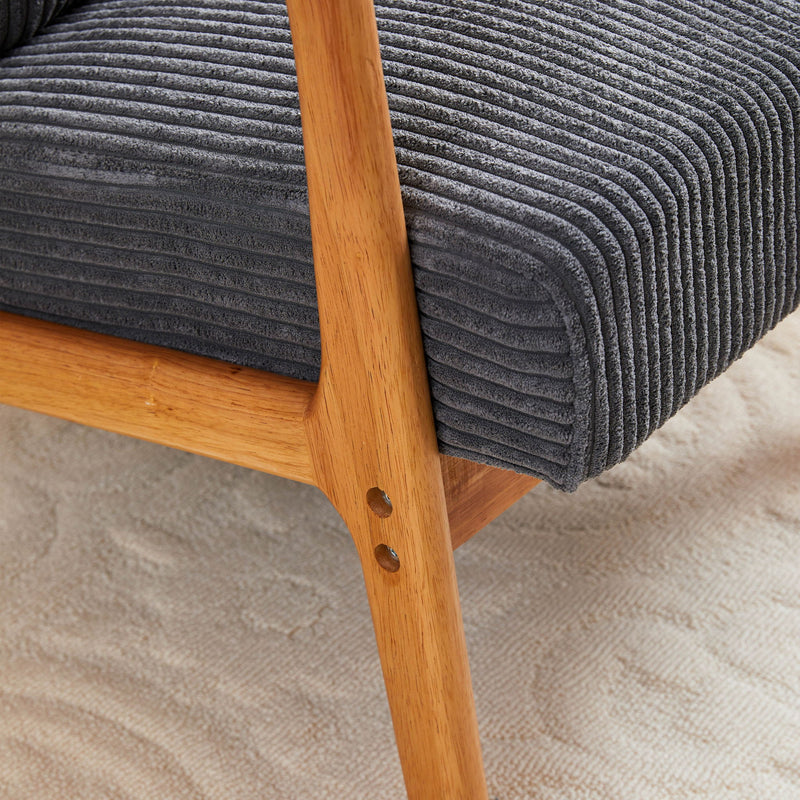 Accent Arm Chair With Pillow Upholstered