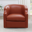 Emmett - Swivel Glider Barrel Chair With Clip Arm Design