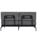 Modern Loveseat Sofa 2 Seater With USB Ports, Cylindrical Armrests