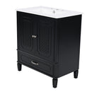 Vintage Style Bathroom Vanity With Sink, Multi Functional Storage, Soft-Closing Door