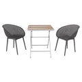 2 Pack Lounge Chair Set & Folding Square Table