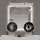 LED Bathroom Mirror, Anti Explosion Glass, Rust Resistant, Anti Fog, Tri Color