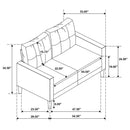 Bowen - Upholstered Track Arm Tufted Loveseat