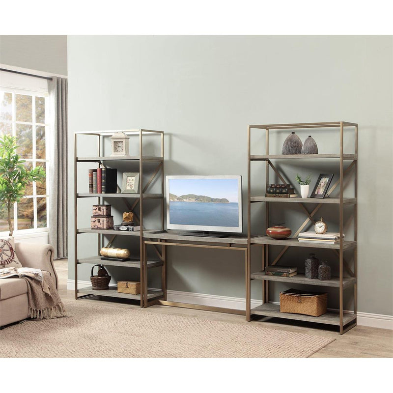 Garrett Rustic Console Table with Metal Base