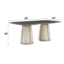 Kasa - Dining Table - Sintered Stone Top & Champagne