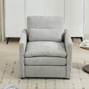 Cozy Upholstered Plush Cushion Armchair For Living Room