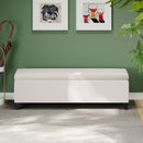 Storage Ottoman For Living Room, Bedroom - White
