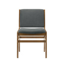Contemporary Dining Chair Set Upholstered Fabric With Rubberwood Frame
