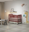 Crib 3 In 1 Convertible, Made Of Sustainable Pinewood, Non Toxic Finish, Comes With Locking Wheels, Wooden Nursery Furniture