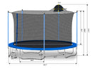 12Ft Trampoline For Adults & Kids With Basketball Hoop, Outdoor Trampolines With Ladder And Safety Enclosure Net For Kids And Adults - Blue
