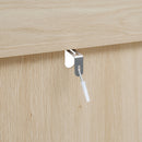 Arched Kitchen Pantry, Modern Farmhouse Wood Kitchen Storage Cabinets, Arched Storage Display Cabinet With Adjustable Shelves, Versatile Cupboard For Kitchen, Dining Room - Natural