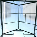 Polycarbonate Greenhouse, Heavy Duty Outdoor Aluminum Walk-In Green House Kit With Rain Gutter, Vent And Door For Backyard Garden