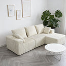 Corner Combination Sofa Sectional Couch With Soft Plush Fabric