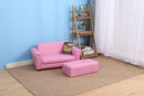 Kids Club Chair Sofa / Sectional And Ottoman - Pink