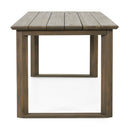 Rustic Nash Dining Table With Slat Design - Gray