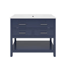 Bathroom Vanity With Ceramic Sink, Tip Out Tray & 2 Full Extension Drawers