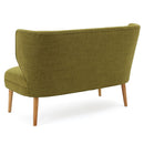 Elegant Classic Upholstered Loveseat With Curved Backrest