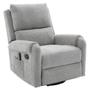 Manual Recliner Massage Chair With Swivel Rocker, 8 Massage Modes, Side Storage Pocket