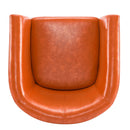 Wilmore - Elegant Swivel Barrel Chair - Orange