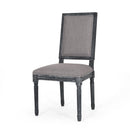 French Country Style Dining Chair With Upholstered Seating And Fluted Legs