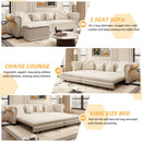 3 In 1 Convertible Sleeper Sofa Bed With Movable Ottoman