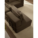 Modular L Shaped Floor Living Room Sofa Set With 6 Pillows