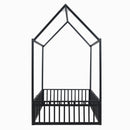 Metal House Bed With Fence And Door