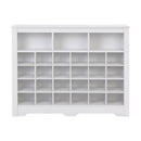 24 Shoe Cubby Console, Shoe Cabinet - White
