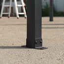 Wall Mounted Outdoor Pergola Gazebo, Heavy Duty Metal Awning With Roof