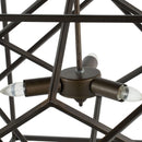 3 Light Metal Chandelier, Hanging Light Fixture With Adjustable Chain For Kitchen, Bulb Not Included - Black