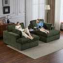 Double Chaise Lounge Chair, Oversized Upholstered Sleeper Cloud Couch