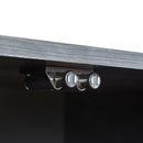 Modern 64" Wavy TV Cabinet With LED Lights - Black