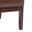 Contemporary Accent Chair With Tufted Waffle Stitch - Dark Brown