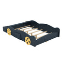 Race Car Shaped Platform Bed With Wheels And Storage