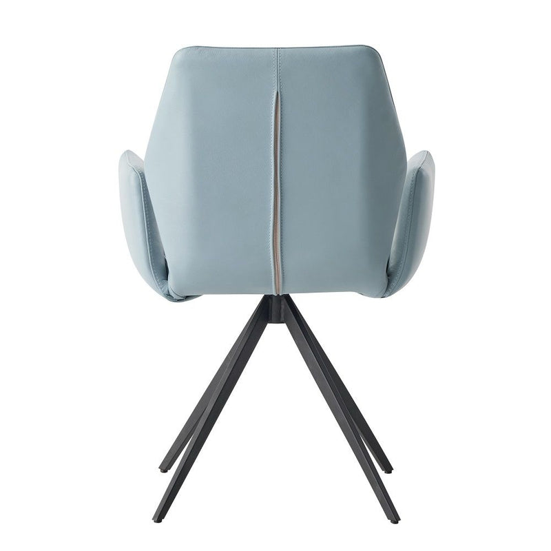 Segismunda - Side Chair With Swivel - Light Blue & Black