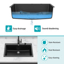 Quartz Kitchen Sink, Granite Composite, Drop In Sink With Durable Design