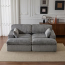 Double Chaise Lounge Chair, Oversized Upholstered Sleeper Cloud Couch