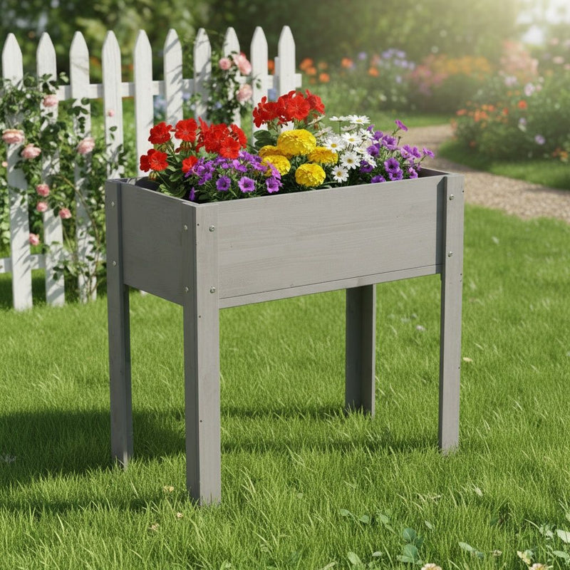 Raised Garden Bed With Legs, Elevated Planter Box For Outdoor Plants